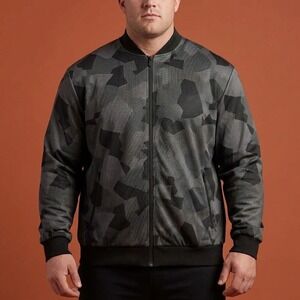 CSG Clothing Apparel Full Zip Track Jacket Mens XL Camo Bomber Mesh Mesh EUC